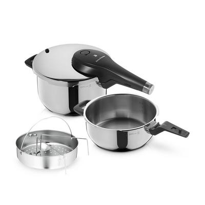 Perfect Premium One Pot pentola a pressione, Set 4.5 L e 3 L con cestello vapore